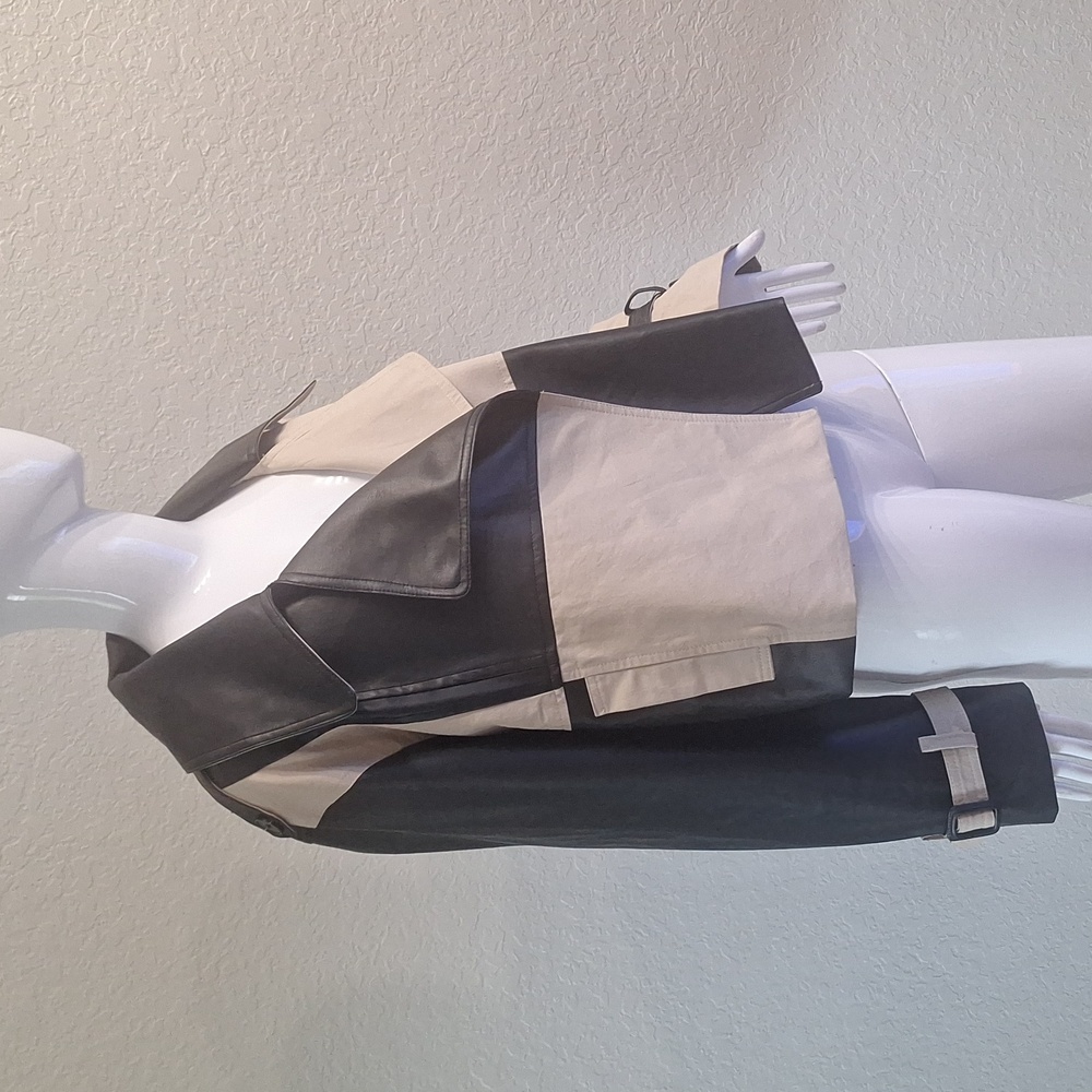 ee:some Open Front Jacket Tan/Black Faux Leather - Picture 7 of 12